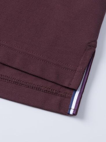 قمصان البولو من طوق المخيم للرجال 195GSM BCI Cotton Blend Pique Short Sleeve HEM مع شريط 3 ألوان in Kuwait