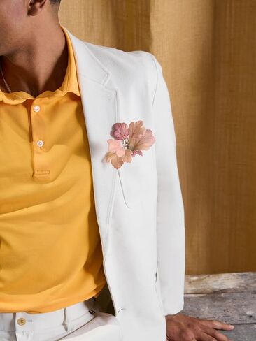 BCI Cotton Blend Pique Polo Shirts for Men Short Sleeve Tops Comfort Split Hem with 3-Color Tape in Kuwait