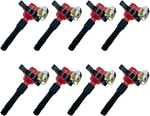 8PCS HIGH ENERGY IGNITION COIL ARK-IG354-R UF354 12131748018 FOR BMW Z8 X5 M5 840Ci 540i 740i 740iL 4.4 4.6 5.0 V8 M50 M52 M54 S52 S50 S62 M62 M73 N62 E46 E36 E39 E38 E31 E53 E85 in Saudi Arabia