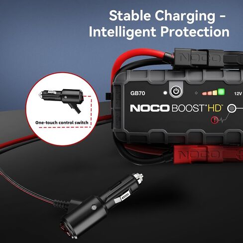14V Car Charger Cable for NOCO Jump Starter Compatible with NOCO GB70 GB150 GB250+ GB251+ GB500 GB500+ Genius Boost Ultra Safe Lithium Jump Starter Battery Car Power Adapter Cord in Saudi Arabia