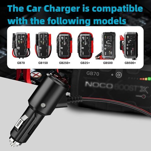 14V Car Charger Cable for NOCO Jump Starter Compatible with NOCO GB70 GB150 GB250+ GB251+ GB500 GB500+ Genius Boost Ultra Safe Lithium Jump Starter Battery Car Power Adapter Cord in Saudi Arabia