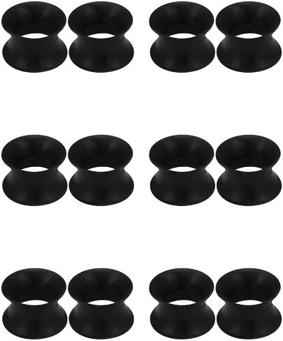 10G-50mm Black Silicone Gauges for Ears Soft Double Flare Tunnels Plugs Earrings Rubber Gauges Tunnel Earring Flexible Tunnel Plug Gauge Retainer Stretching Kit Piercing Jewelry Women Men in Saudi Arabia