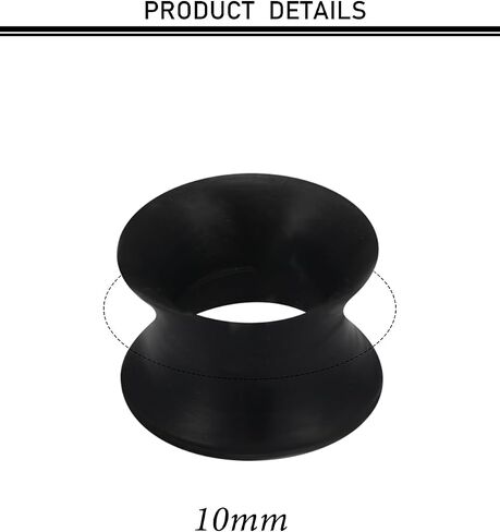 10G-50mm Black Silicone Gauges for Ears Soft Double Flare Tunnels Plugs Earrings Rubber Gauges Tunnel Earring Flexible Tunnel Plug Gauge Retainer Stretching Kit Piercing Jewelry Women Men in Saudi Arabia