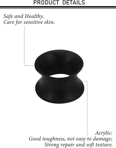 10G-50mm Black Silicone Gauges for Ears Soft Double Flare Tunnels Plugs Earrings Rubber Gauges Tunnel Earring Flexible Tunnel Plug Gauge Retainer Stretching Kit Piercing Jewelry Women Men in Saudi Arabia