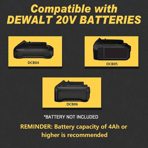 Jumper Cables Works with DeWalt 20v Batteries, 8 Gauge 6.5 Ft Car Battery Jump Starter, Heavy Duty Automotive Booster Cables for Jump Starting Dead or Weak Batteries with Carrying Bag (No Battery) in Saudi Arabia