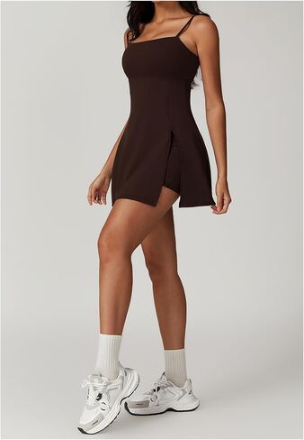 Womens Tennis Dress with Built in Shorts Backless Golf Dresses in Saudi Arabia