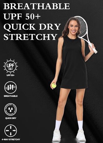 Hiverlay Women Tank Dress UPF 50+ Sleeveless Lightweight Casual Summer Dress in Saudi Arabia