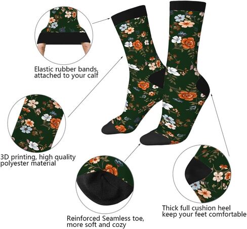AOYEGO Farm Animals Funny Socks Cute Animals Horse Cow Novelty Casual Crew Socks Contrast Color Design for Women Men Gift in Saudi Arabia