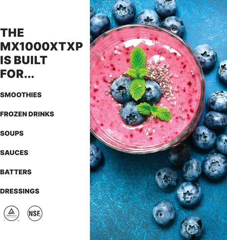 Waring Commercial MX1000XTX 3.5 HP Blender with Paddle Switches, Pulse Feature and a 64 oz. BPA Free Copolyester Container, 120V, 5-15 Phase Plug, Black in Saudi Arabia