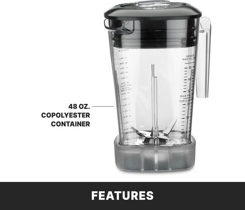 Waring Commercial MX1000XTX 3.5 HP Blender with Paddle Switches, Pulse Feature and a 64 oz. BPA Free Copolyester Container, 120V, 5-15 Phase Plug, Black in Saudi Arabia