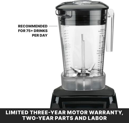 Waring Commercial MX1000XTX 3.5 HP Blender with Paddle Switches, Pulse Feature and a 64 oz. BPA Free Copolyester Container, 120V, 5-15 Phase Plug, Black in Saudi Arabia