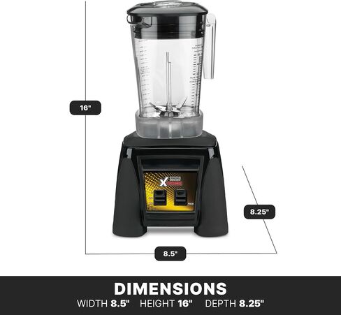 Waring Commercial MX1000XTX 3.5 HP Blender with Paddle Switches, Pulse Feature and a 64 oz. BPA Free Copolyester Container, 120V, 5-15 Phase Plug, Black in Saudi Arabia