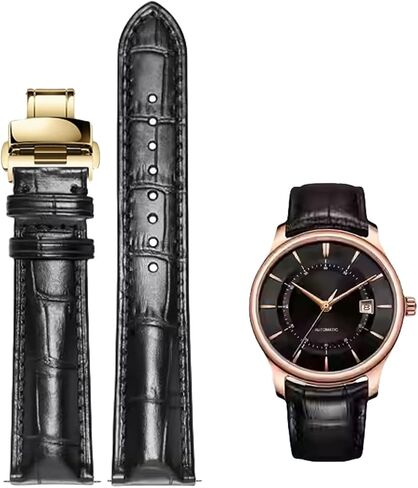 Quick Release Genuine Leather Deployment Watch Band Italian Alligator Grain Embossed Calfskin Leather 14mm to 24mm Luxury Business Casual Universal Replacement Strap Men Women in Kuwait