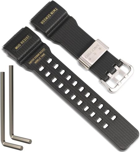 GG-1000 Natural Resin Strap Compatible with Casio Men's G-Shock Master of G MUDMASTER GG-1000-1A3JF GWG-100 Watch Band Replacement Wirstband in Saudi Arabia