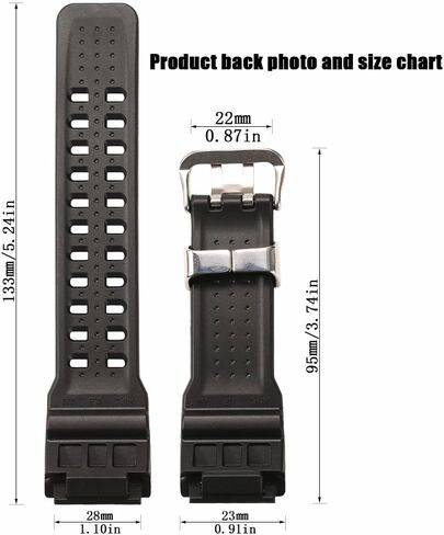 GG-1000 Natural Resin Strap Compatible with Casio Men's G-Shock Master of G MUDMASTER GG-1000-1A3JF GWG-100 Watch Band Replacement Wirstband in Saudi Arabia