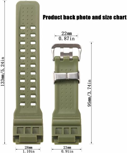 GG-1000 Natural Resin Strap Compatible with Casio Men's G-Shock Master of G MUDMASTER GG-1000-1A3JF GWG-100 Watch Band Replacement Wirstband in Saudi Arabia