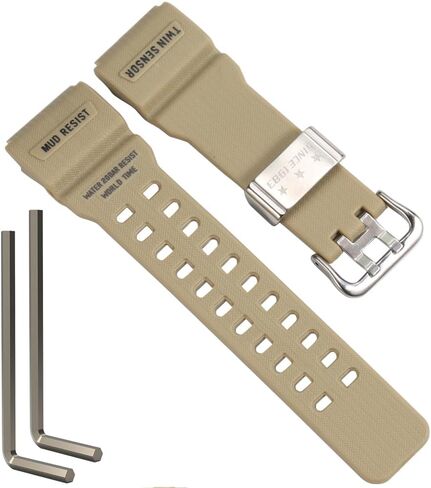 GG-1000 Natural Resin Strap Compatible with Casio Men's G-Shock Master of G MUDMASTER GG-1000-1A3JF GWG-100 Watch Band Replacement Wirstband in Saudi Arabia