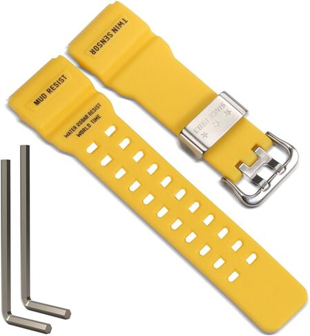 GG-1000 Natural Resin Strap Compatible with Casio Men's G-Shock Master of G MUDMASTER GG-1000-1A3JF GWG-100 Watch Band Replacement Wirstband in Saudi Arabia