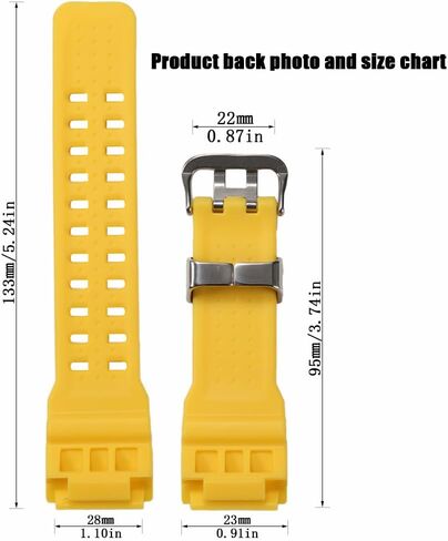 GG-1000 Natural Resin Strap Compatible with Casio Men's G-Shock Master of G MUDMASTER GG-1000-1A3JF GWG-100 Watch Band Replacement Wirstband in Saudi Arabia