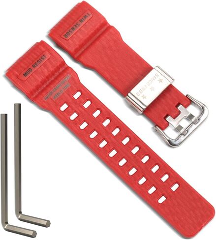 GG-1000 Natural Resin Strap Compatible with Casio Men's G-Shock Master of G MUDMASTER GG-1000-1A3JF GWG-100 Watch Band Replacement Wirstband in Saudi Arabia
