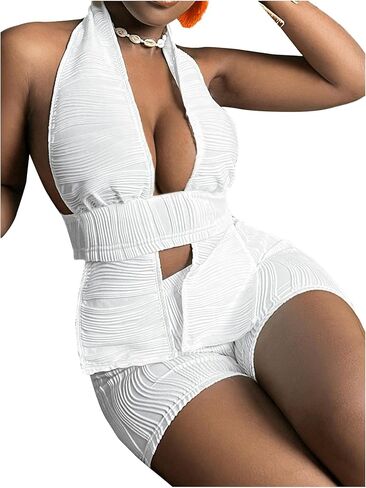 الملابس المكونة من القطاعين للسيدات مثيرة مثيرة مقطوعة من أعلى الرسن والسرات القصيرة in Kuwait