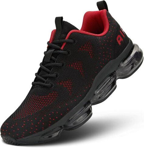 Men's Air Cushion Running Shoes Walking Jogging Fitness Gym Fashion Sneakers Lace Up Casual Comfortable Work Tennis Sport Athletic Trainers in Saudi Arabia