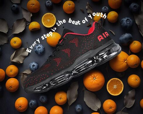 Men's Air Cushion Running Shoes Walking Jogging Fitness Gym Fashion Sneakers Lace Up Casual Comfortable Work Tennis Sport Athletic Trainers in Saudi Arabia