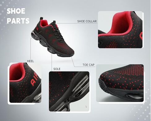 Men's Air Cushion Running Shoes Walking Jogging Fitness Gym Fashion Sneakers Lace Up Casual Comfortable Work Tennis Sport Athletic Trainers in Saudi Arabia