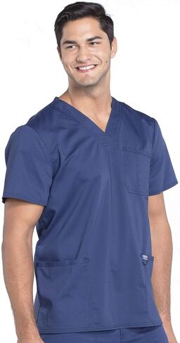 Cherokee V- Neck Men's Scrubs Top with Pockets WW670 in Saudi Arabia