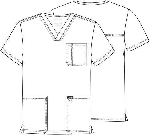 Cherokee V- Neck Men's Scrubs Top with Pockets WW670 in Saudi Arabia