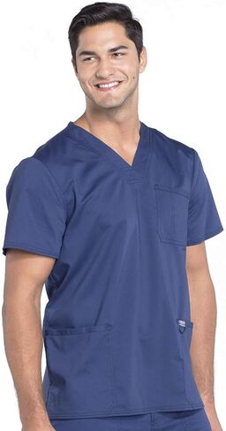 Cherokee V- Neck Men's Scrubs Top with Pockets WW670 in Saudi Arabia