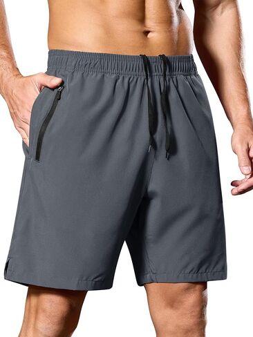 SILKWORLD Men's 2 in 1 Running Shorts 7" Workout Gym Athletic Shorts Quick Dry Lightweight Training Shorts with Pockets in Saudi Arabia