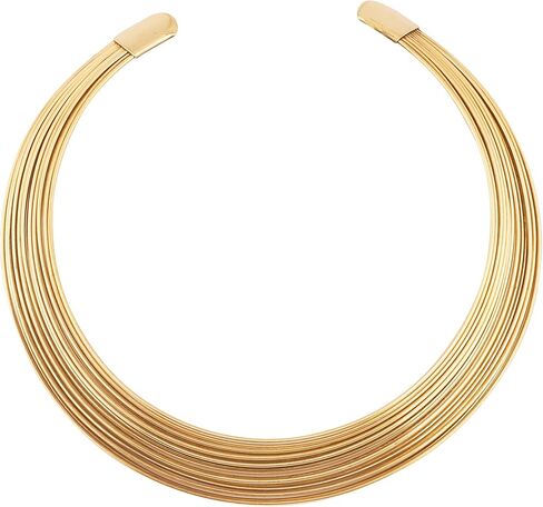 Touchstone Indian Bollywood Handcrafted Designer Jewelry Stylish Torque Necklace in White Or Gold Or Oxidized Silver Tone for Women. in Saudi Arabia