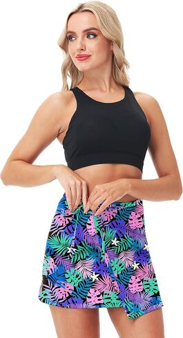 Aobute Womens Summer Upf 50+ شاطئ Sarong تداخل التعادل الجانبي تنورة السباحة (بدون ملخصات) in Kuwait