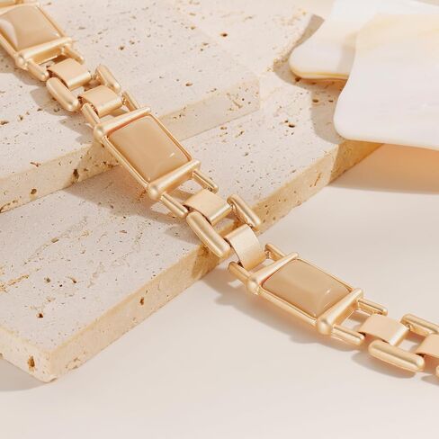 Firstmeet Vintage Resin Rhinestone Necklace Square Shaped Elegant Crystal Collar for Women in Saudi Arabia