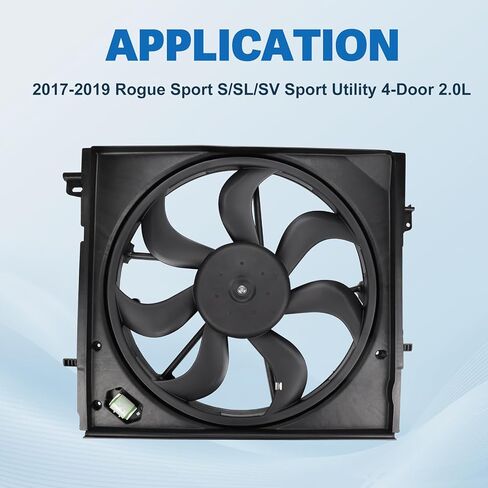 مجموعة مروحة التبريد الرادياتير متوافقة مع نيسان روغ سبورت 2017 2018 2018 2.0L # 214816MA0A in Saudi Arabia