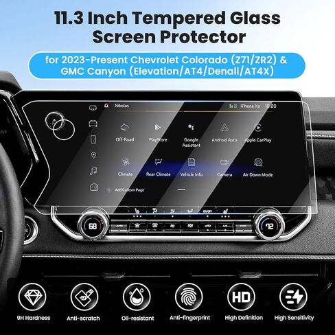 2PCS Screen Protector for 2021-2025 Jeep Grand Cherokee L/Dodge Durango/Chrysler Pacifica, 10.1 Inch Touch Screen Protector Cover Tempered Glass Navigation Display Protective Film in Saudi Arabia