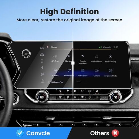 2PCS Screen Protector for 2021-2025 Jeep Grand Cherokee L/Dodge Durango/Chrysler Pacifica, 10.1 Inch Touch Screen Protector Cover Tempered Glass Navigation Display Protective Film in Saudi Arabia