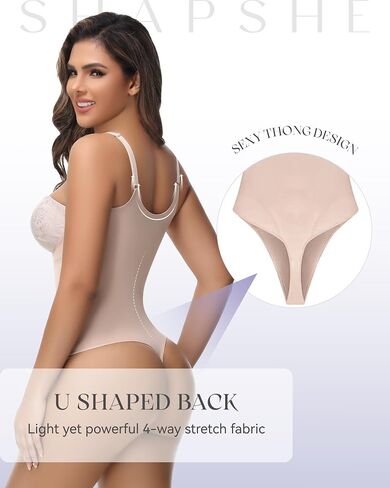 SHAPSHE Tummy Control Thong Shapewear For Women High Waisted Body Shaper Panties Slimming Girdle Compression Underwear in Saudi Arabia