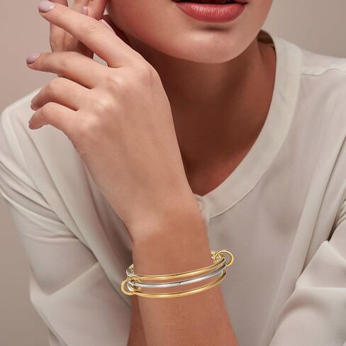 Gold/Silver Bangles Bracelets For Women, 14k Gold Plated Rhinestone Multi Layer Stackable Tennis Bracelet Set, Trendy Dainty Non Tarnish Jewelry Gift for Women in Kuwait