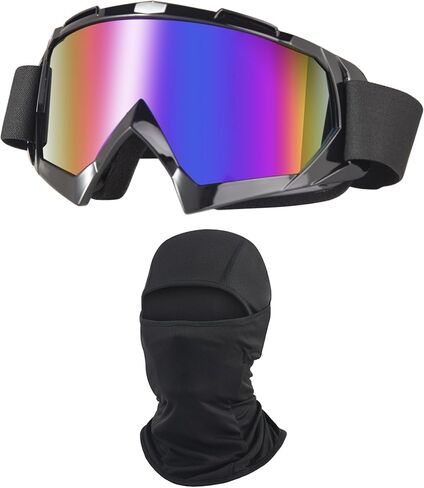 Dirt Bike Goggles ATV Off-Road Riding Motorcycle Motocross Glasses with Sun UV Protection Balaclava Full Face Cover in Kuwait