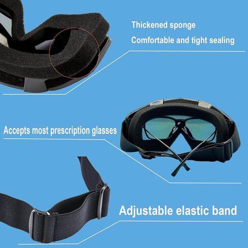 نظارات الدراجة الترابية ATV ATV على الطرق الوعرة ركوب الدراجات النارية أكواب موتوكروس مع حماية الأشعة فوق البنفسجية بالاكلافا غطاء الوجه الكامل in Kuwait