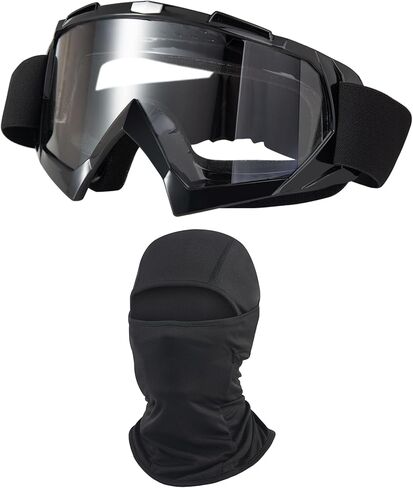 نظارات الدراجة الترابية ATV ATV على الطرق الوعرة ركوب الدراجات النارية أكواب موتوكروس مع حماية الأشعة فوق البنفسجية بالاكلافا غطاء الوجه الكامل in Kuwait