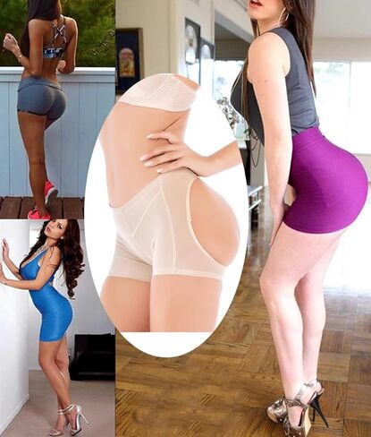 FUT Women's Butt Lifter Lace Boy Shorts Body Shaper Enhancer Panties in Saudi Arabia