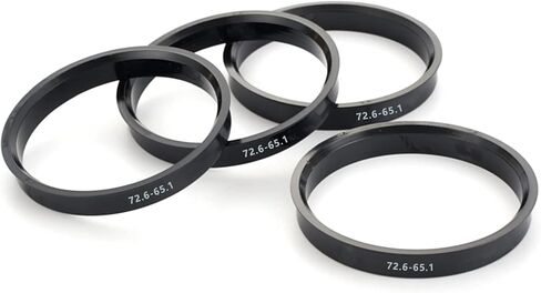 Car Hub Centric Rings 72.6-65.1 mm Set of 4 ABS Plastic Hub Rings in Saudi Arabia