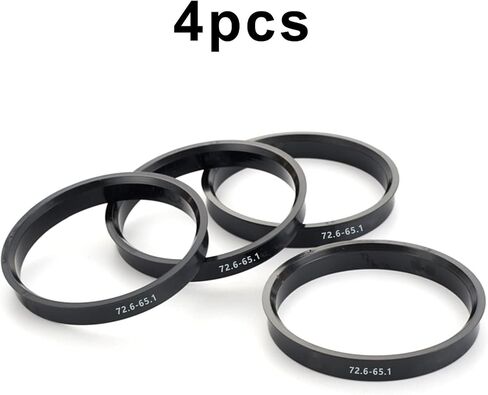 Car Hub Centric Rings 72.6-65.1 mm Set of 4 ABS Plastic Hub Rings in Saudi Arabia