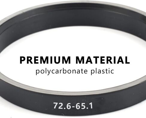 Car Hub Centric Rings 72.6-65.1 mm Set of 4 ABS Plastic Hub Rings in Saudi Arabia