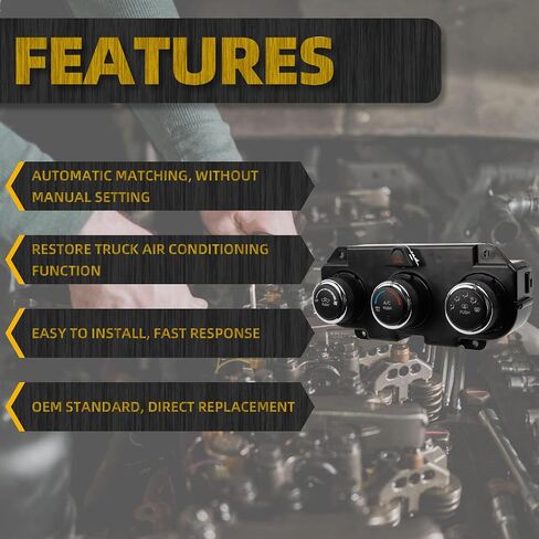 DASBECAN AC HEATER CONTROM CONTROL PANELLAY لوحة مفتاح متوافقة مع 2014-2018 DODGE RAM1500 3500 19-24 1500 CLASSIC استبدال# 68186217AD 6823676AB in Saudi Arabia