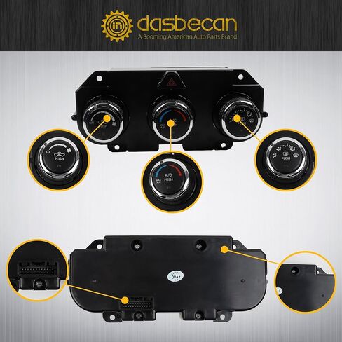DASBECAN AC HEATER CONTROM CONTROL PANELLAY لوحة مفتاح متوافقة مع 2014-2018 DODGE RAM1500 3500 19-24 1500 CLASSIC استبدال# 68186217AD 6823676AB in Saudi Arabia