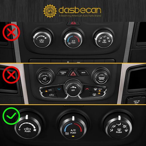 DASBECAN AC HEATER CONTROM CONTROL PANELLAY لوحة مفتاح متوافقة مع 2014-2018 DODGE RAM1500 3500 19-24 1500 CLASSIC استبدال# 68186217AD 6823676AB in Saudi Arabia